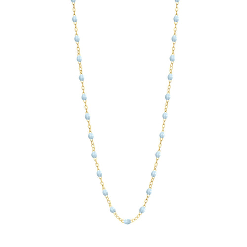 Gigi Clozeau - Collier bleu layette Classique Gigi, or jaune, 45 cm