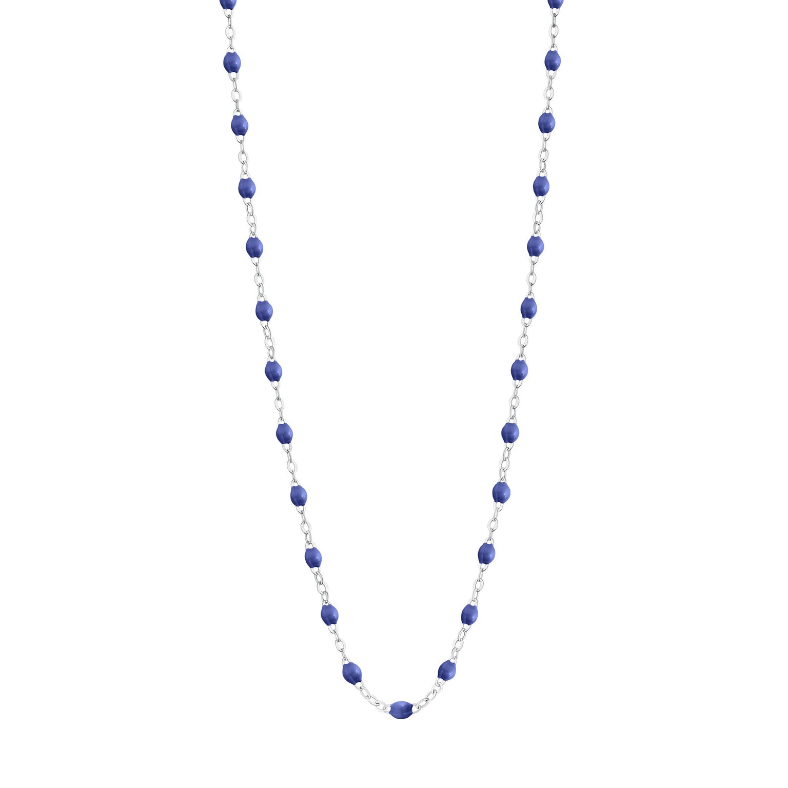 Gigi Clozeau - Collier bleuet Classique Gigi, or blanc, 42 cm