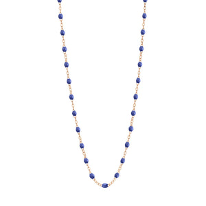 Gigi Clozeau - Collier bleuet Classique Gigi, or rose, 45 cm