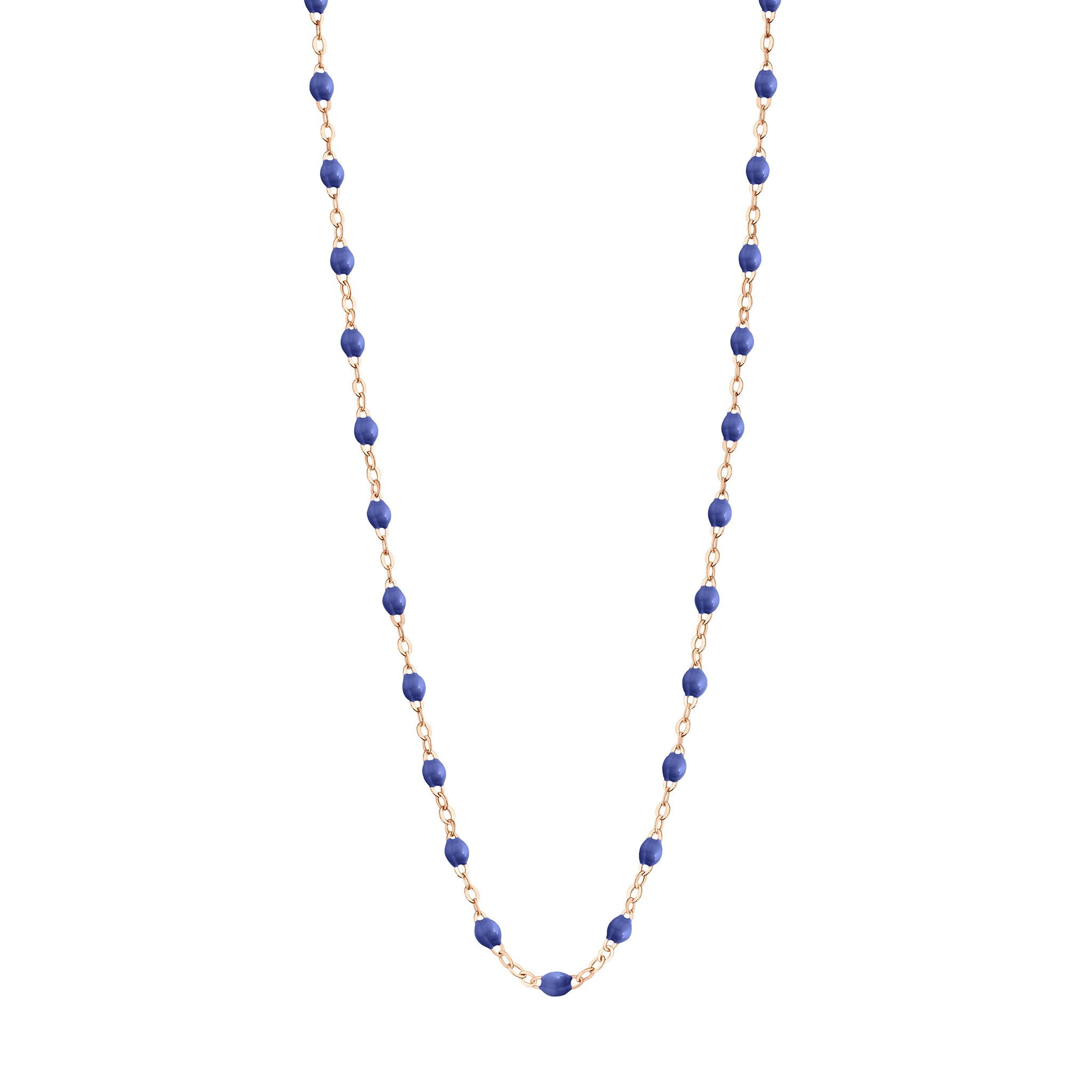 Gigi Clozeau - Collier bleuet Classique Gigi, or rose, 50 cm