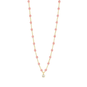 Gigi Clozeau - Collier blush Gigi Suprême, or jaune, 1 diamant, 42 cm