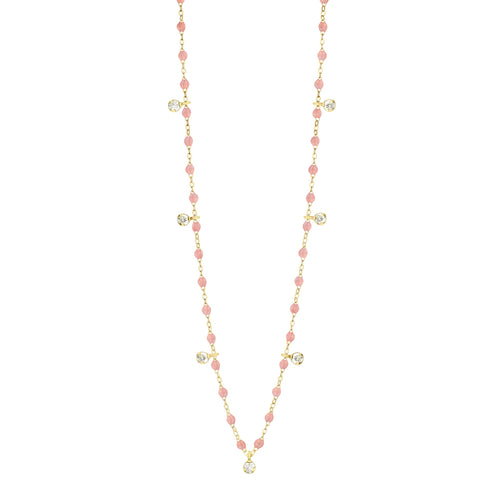 Gigi Clozeau - Collier blush Gigi Suprême, or jaune, 7 diamants, 50 cm
