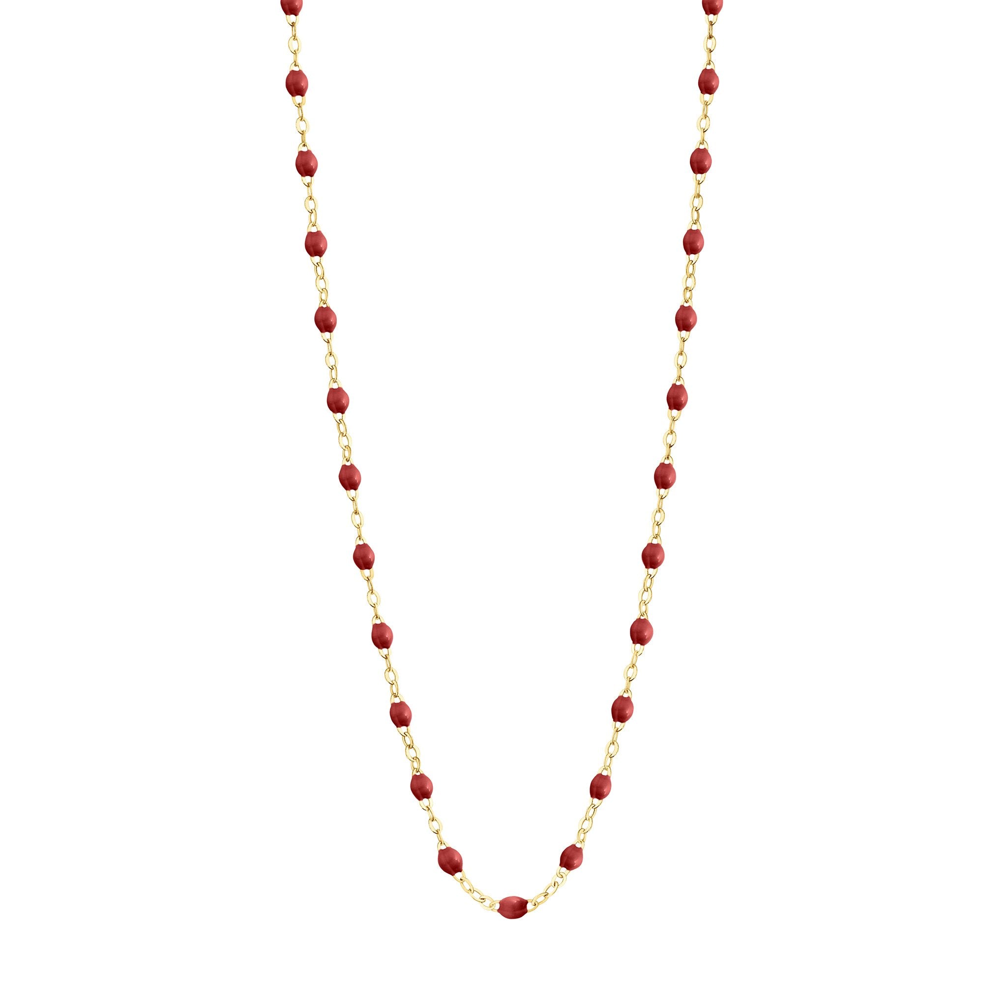 Gigi Clozeau - Collier bordeaux Classique Gigi, or jaune, 42 cm