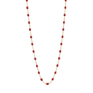 Gigi Clozeau - Collier bordeaux Classique Gigi, or rose, 42 cm