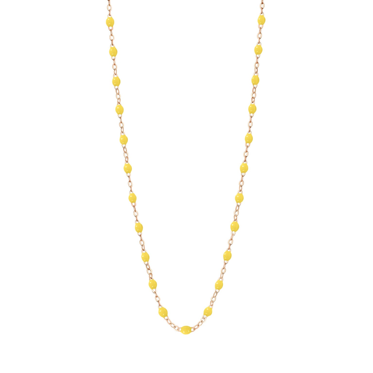 Gigi Clozeau - Collier citron Classique Gigi, or rose, 45 cm