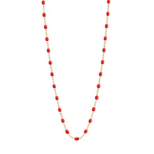 Gigi Clozeau - Collier coquelicot Classique Gigi, or rose, 45 cm