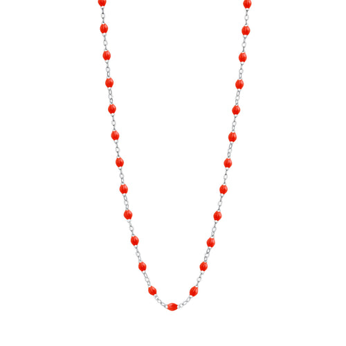 Gigi Clozeau - Collier corail Classique Gigi, or blanc, 45 cm