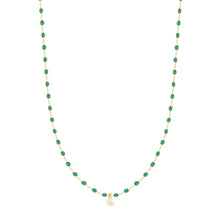 Gigi Clozeau - Collier émeraude Mini Gigi, or jaune, 1 diamant, 40 cm