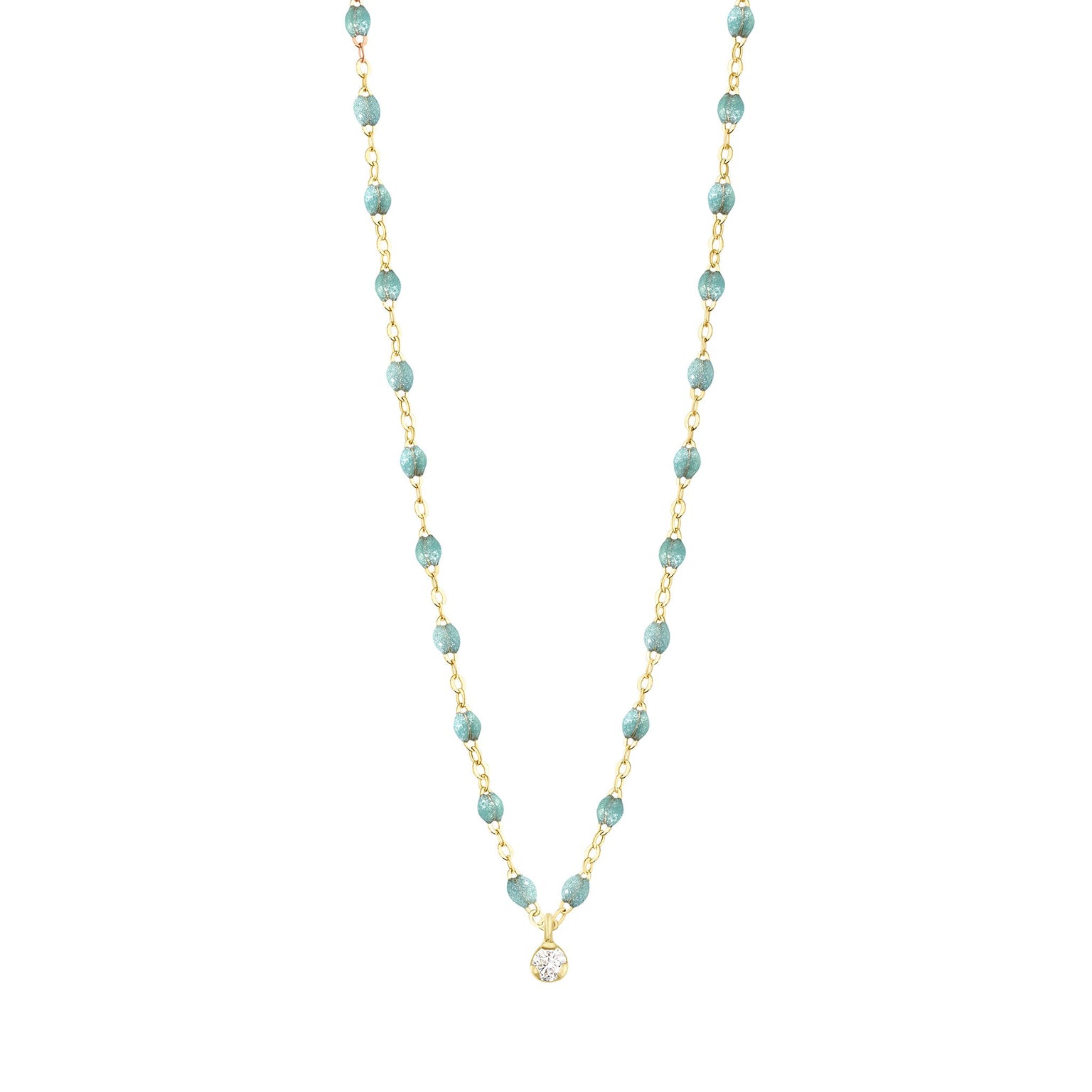 Gigi Clozeau - Collier glacier Gigi Suprême, or jaune, 1 diamant, 42 cm