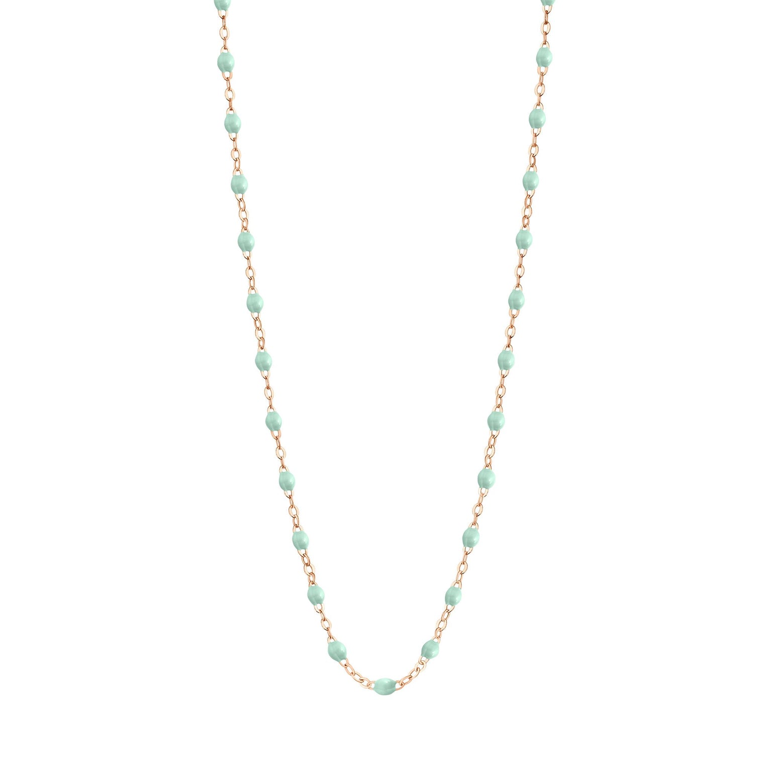 Gigi Clozeau - Collier jade Classique Gigi, or rose, 45 cm