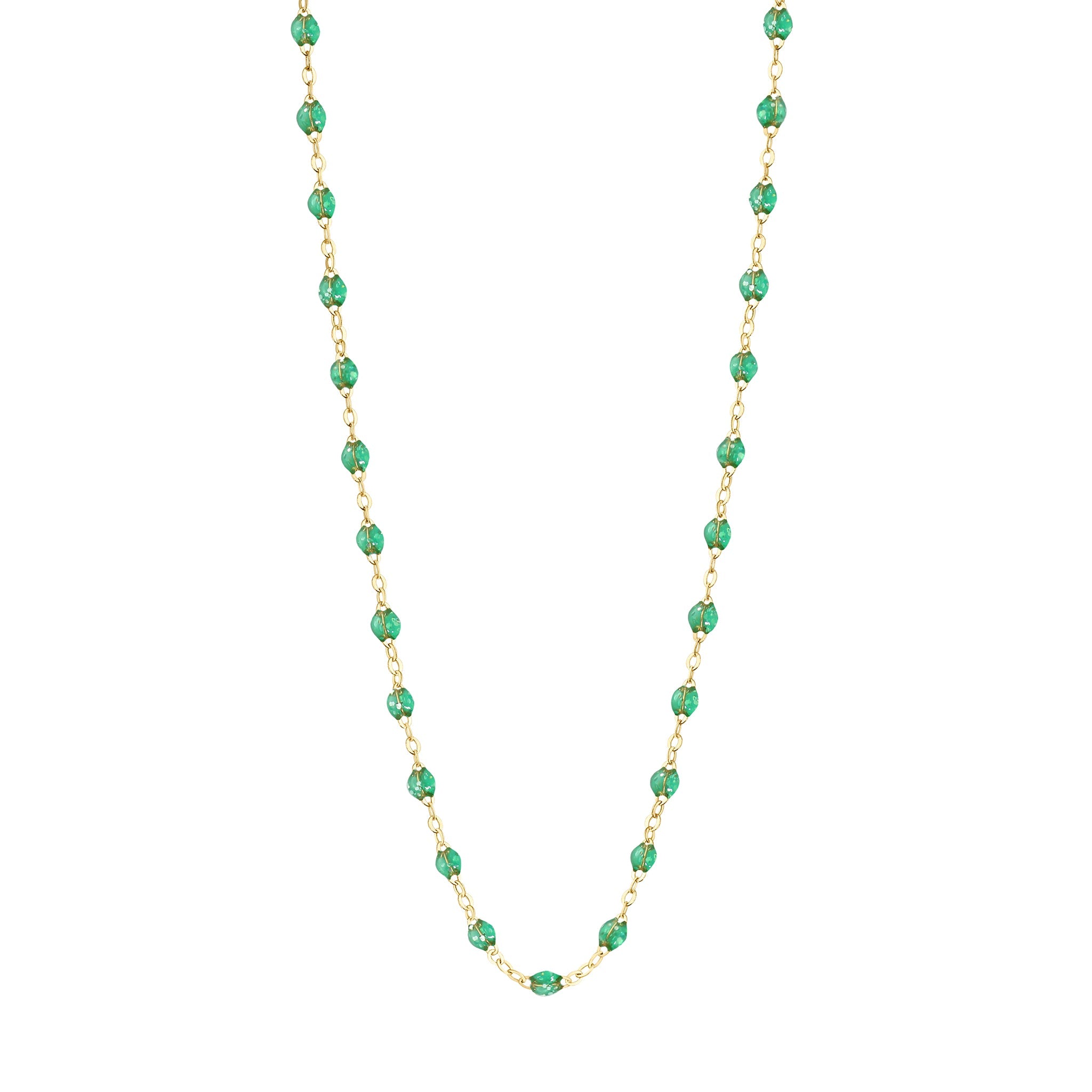 Gigi Clozeau - Collier menthe Classique Gigi, or jaune, 42 cm