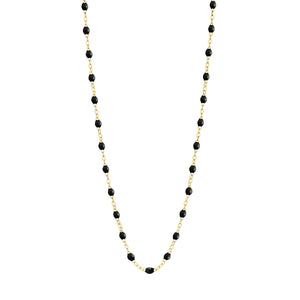 Gigi Clozeau - Collier noir Classique Gigi, or jaune, 50 cm