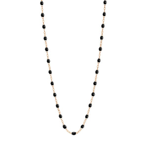 Gigi Clozeau - Collier noir Classique Gigi, or rose, 50 cm