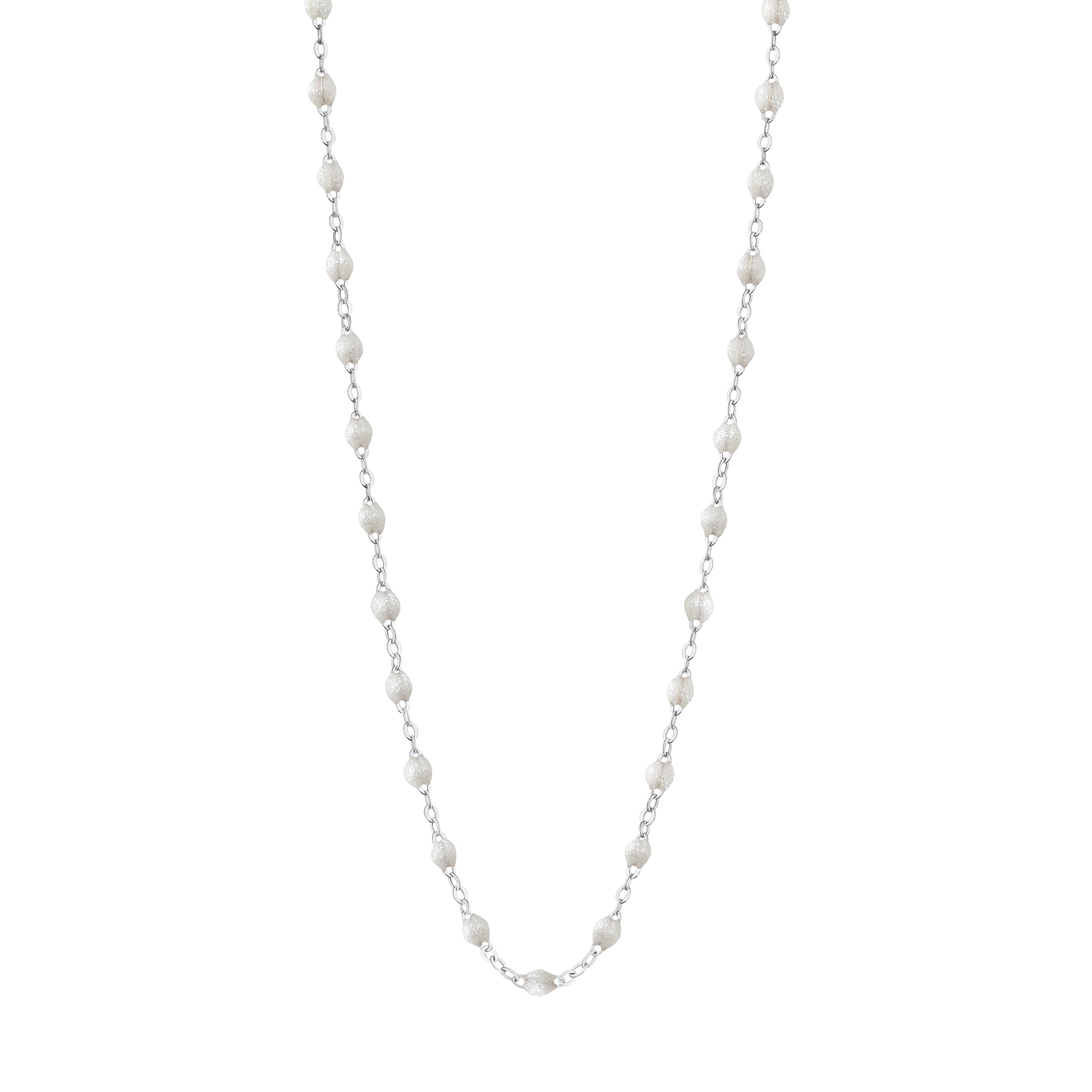 Gigi Clozeau - Collier opale Classique Gigi, or blanc, 45 cm