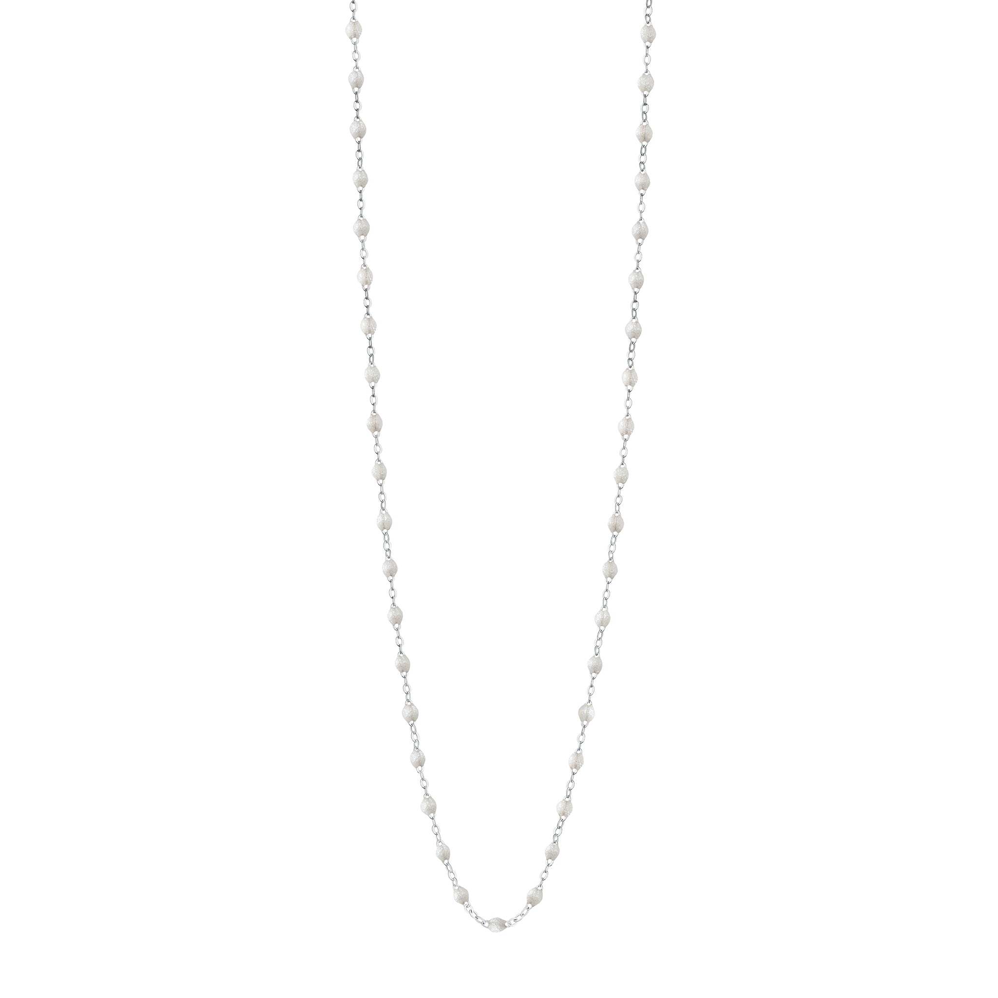 Gigi Clozeau - Collier opale Classique Gigi, or blanc, 60 cm