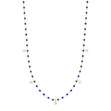 Gigi Clozeau - Collier prusse Mini Gigi, or jaune, 5 diamants, 55 cm