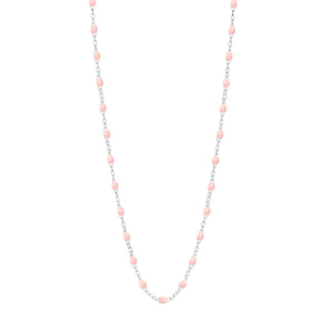 Gigi Clozeau - Collier rose bébé Classique Gigi, or blanc, 45 cm