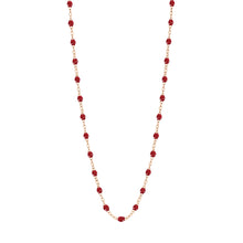 Gigi Clozeau - Collier rouge Classique Gigi, or rose, 50 cm