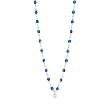 Gigi Clozeau - Collier saphir Gigi Suprême, or blanc, 1 diamant, 42 cm