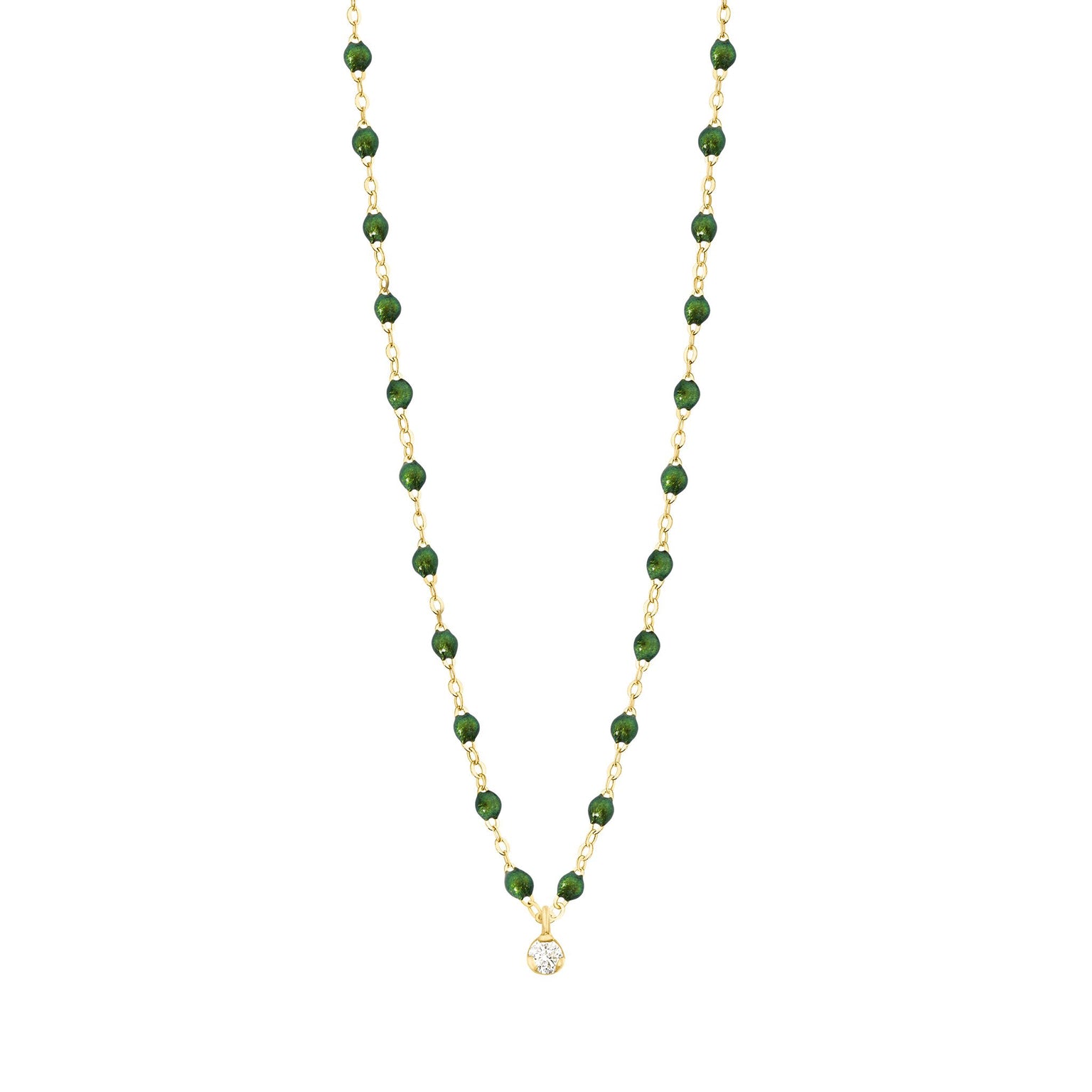 Gigi Clozeau - Collier scarabée Gigi Suprême, or jaune, 1 diamant, 42 cm