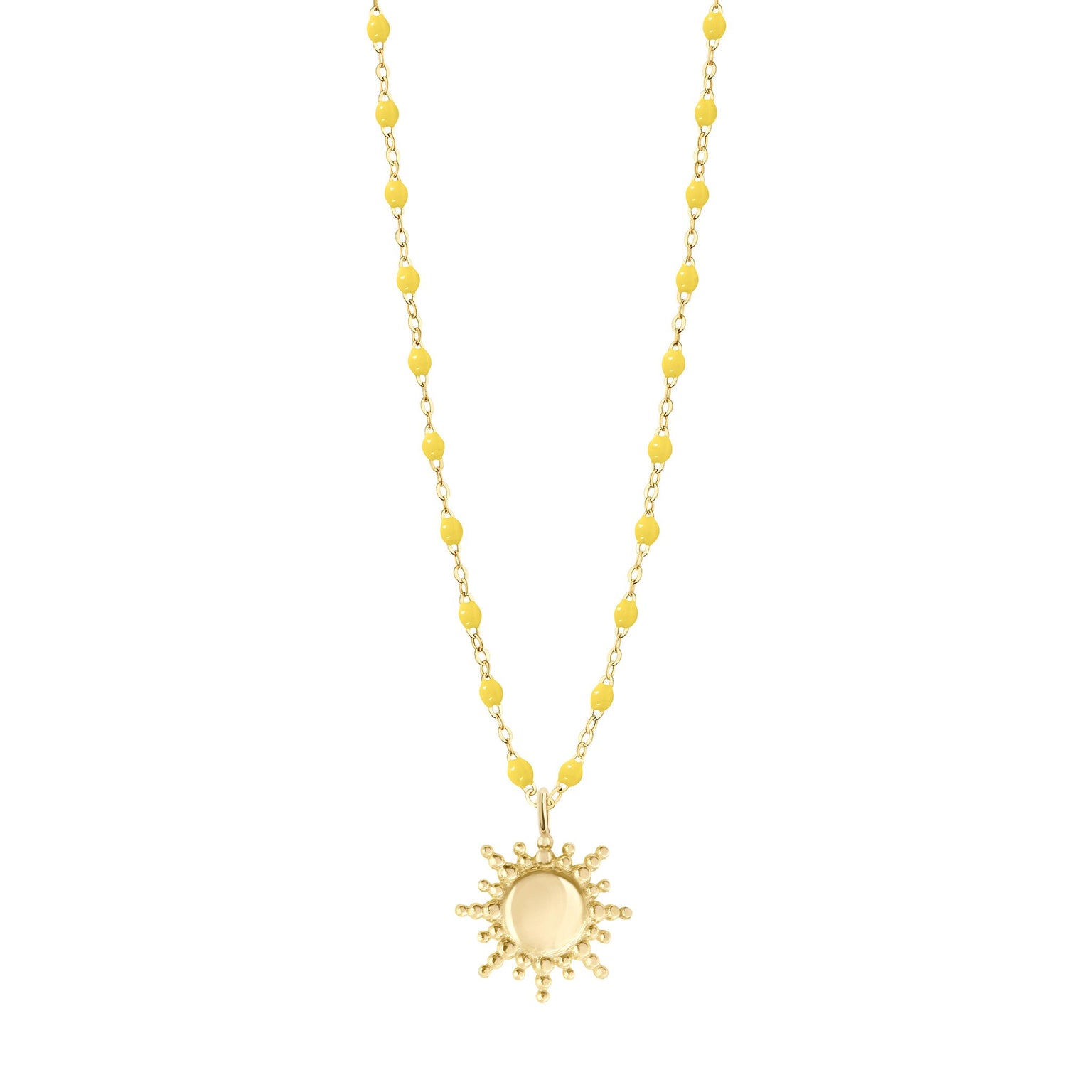 Gigi Clozeau - Collier Soleil citron, or jaune, 42 cm