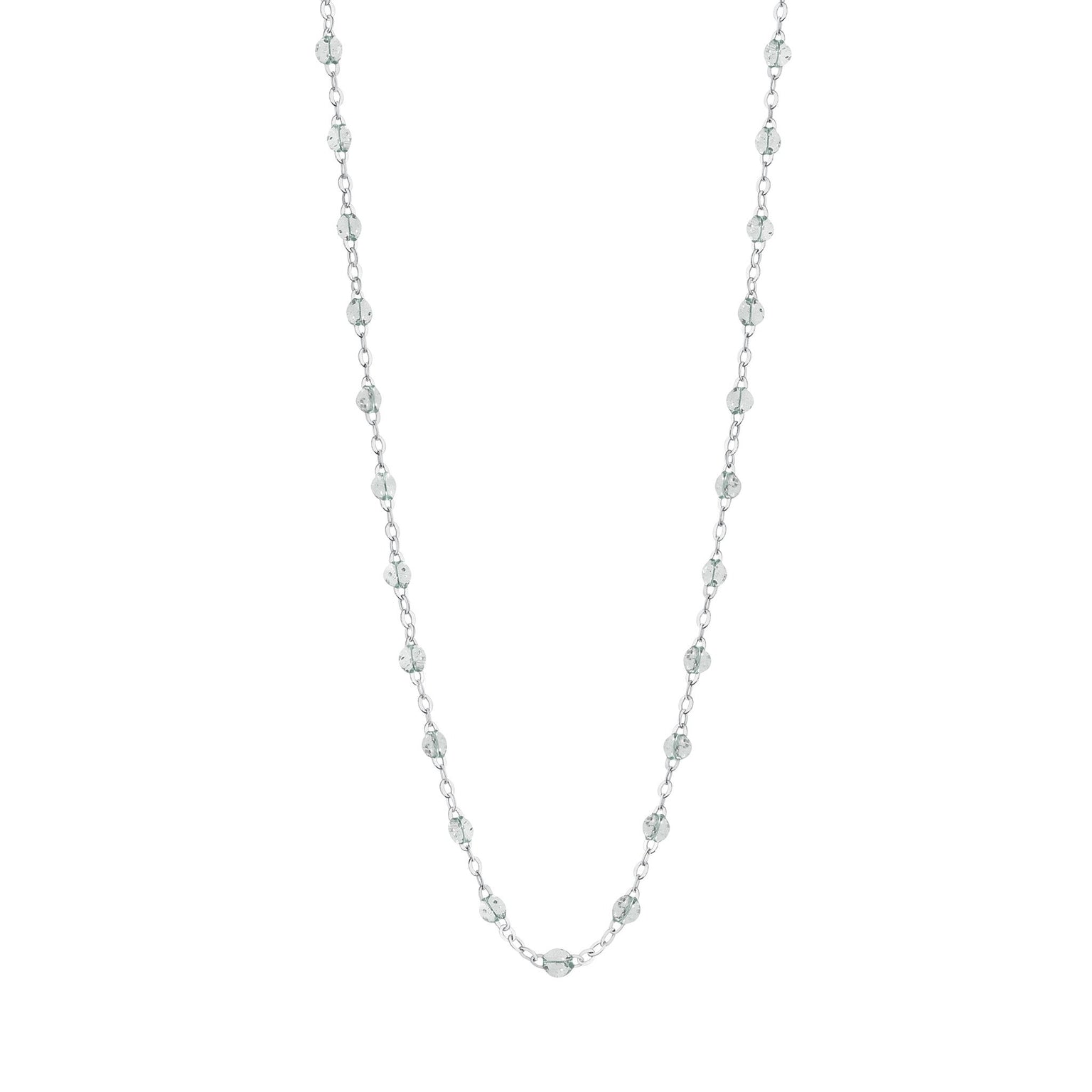 Gigi Clozeau - Collier sparkle Classique Gigi, or blanc, 42 cm