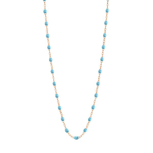 Gigi Clozeau - Collier turquoise Classique Gigi, or rose, 45 cm
