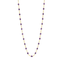 Gigi Clozeau - Collier violet Classique Gigi, or jaune, 42 cm