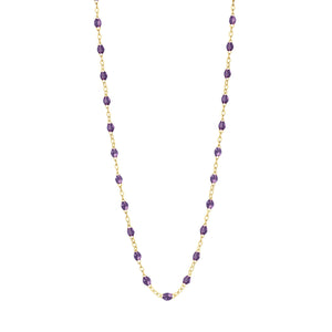 Gigi Clozeau - Collier violet Classique Gigi, or jaune, 42 cm
