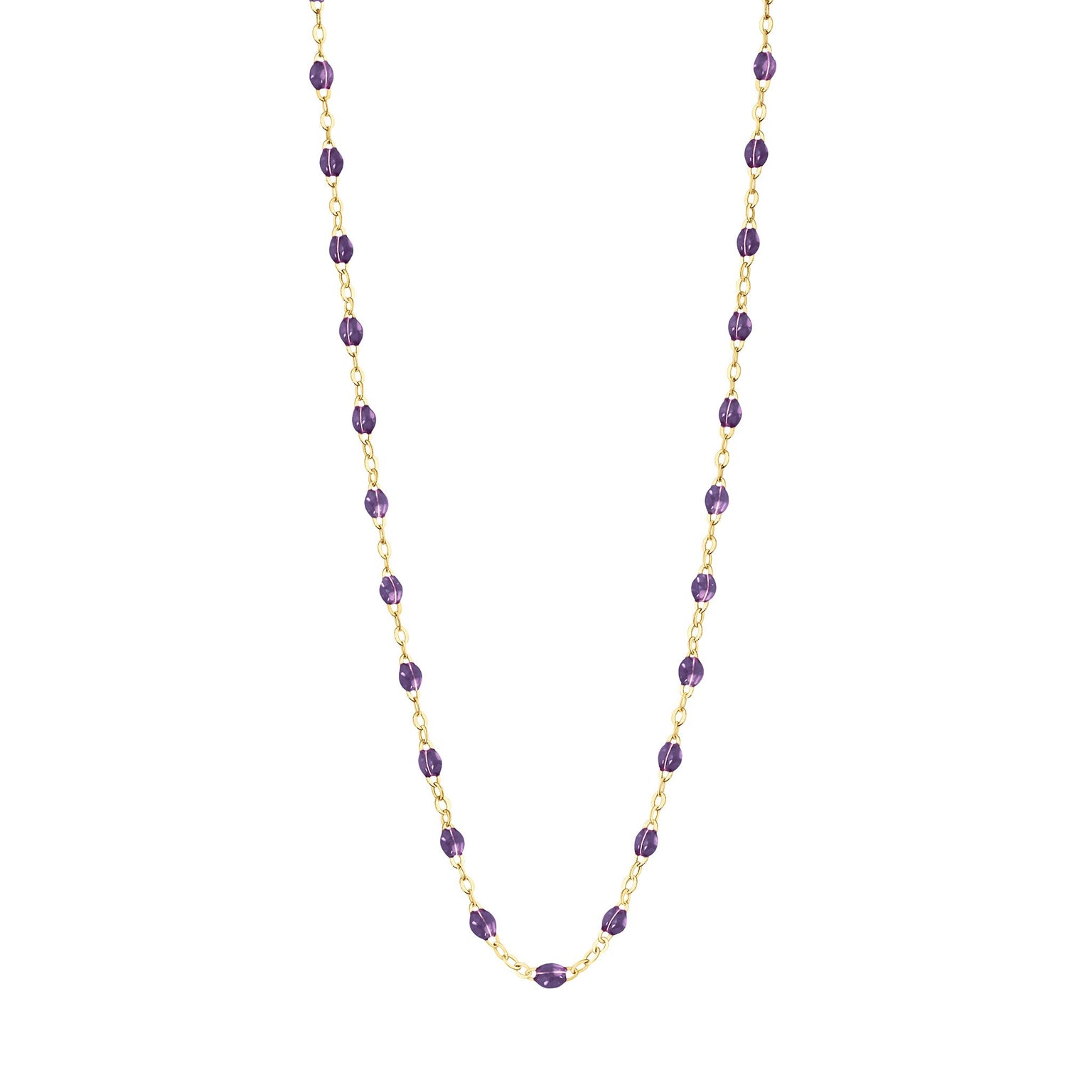 Gigi Clozeau - Collier violet Classique Gigi, or jaune, 42 cm