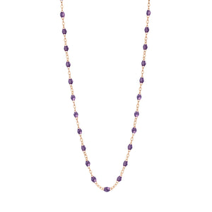 Gigi Clozeau - Collier violet Classique Gigi, or rose, 42 cm
