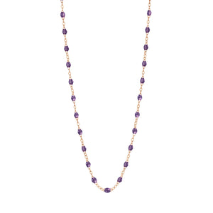 Gigi Clozeau - Collier violet Classique Gigi, or rose, 45 cm