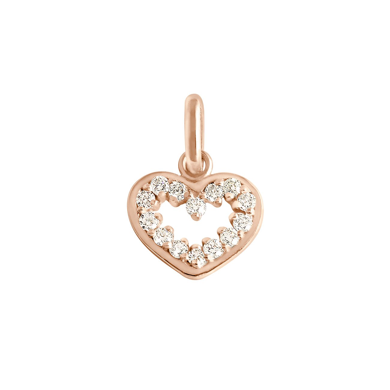 Gigi Clozeau - Pendentif Cœur suprême, diamants, or rose