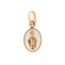 Gigi Clozeau - Pendentif Madone résine blanc, or rose
