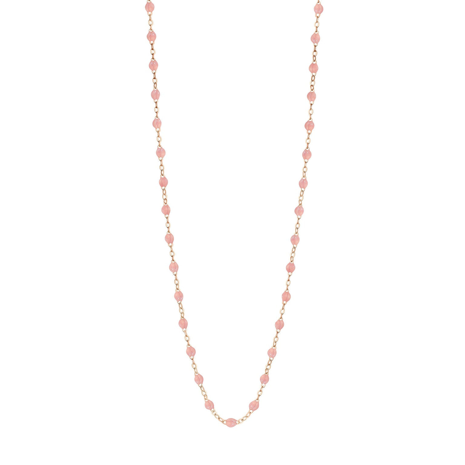 Gigi Clozeau - Sautoir blush Classique Gigi, or rose, 86 cm