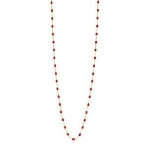 Gigi Clozeau - Sautoir bordeaux Classique Gigi, or jaune, 60 cm