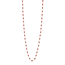 Gigi Clozeau - Sautoir bordeaux Classique Gigi, or rose, 86 cm