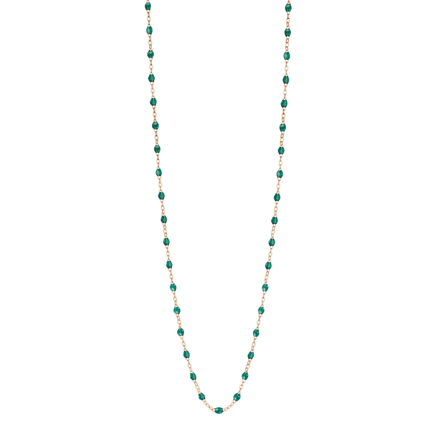 Gigi Clozeau - Sautoir émeraude Classique Gigi, or rose, 60 cm