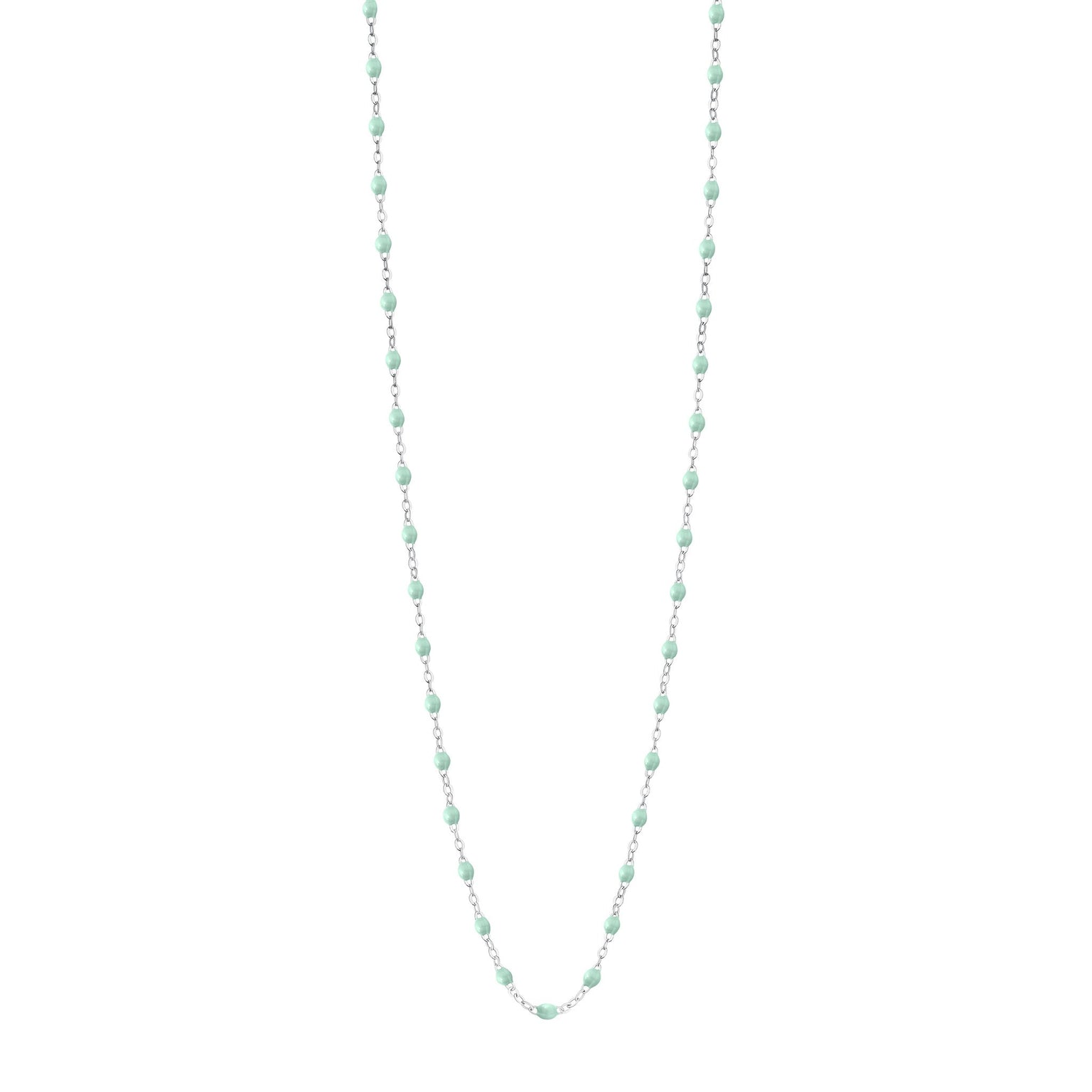 Gigi Clozeau - Sautoir jade Classique Gigi, or blanc, 60 cm