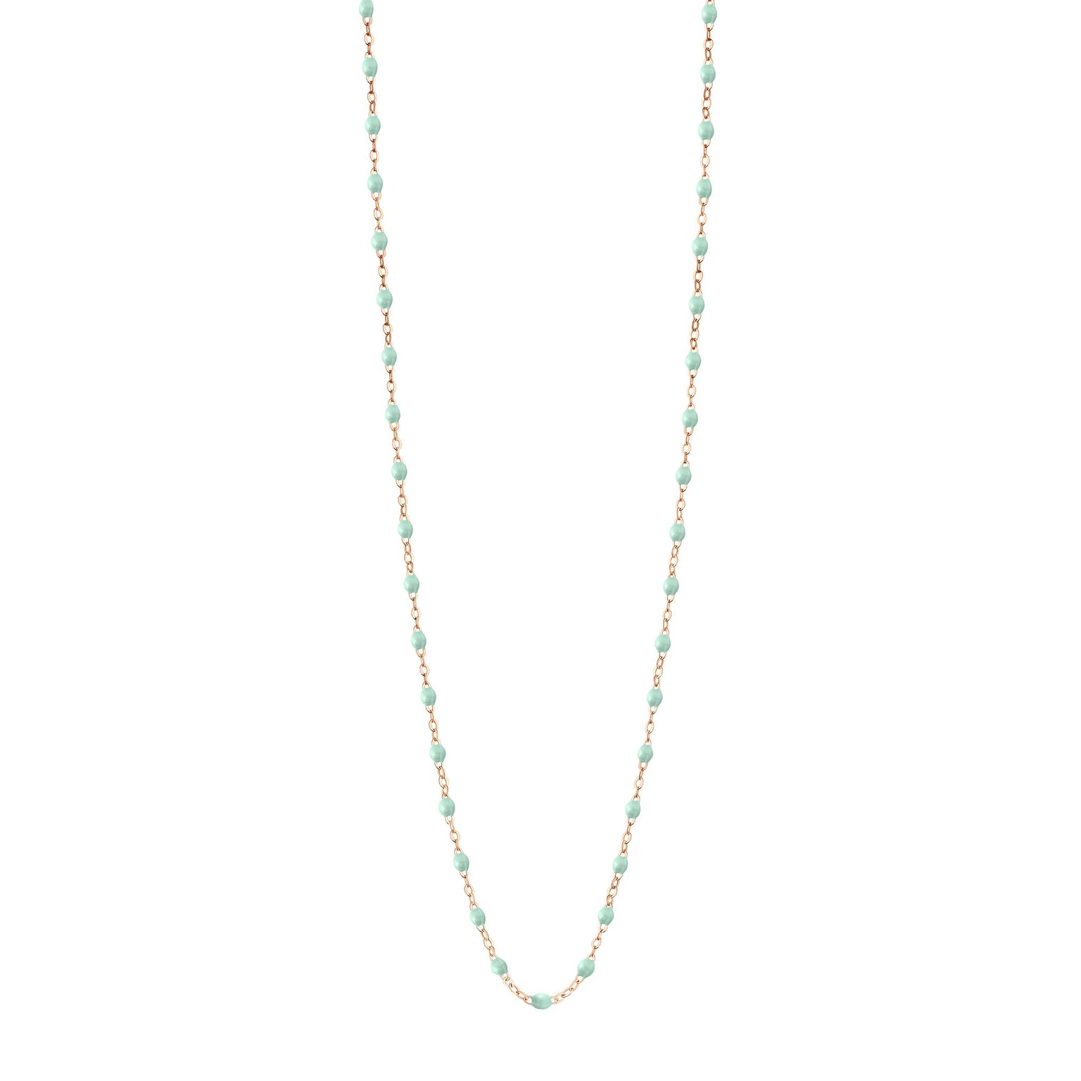 Gigi Clozeau - Sautoir jade Classique Gigi, or rose, 86 cm