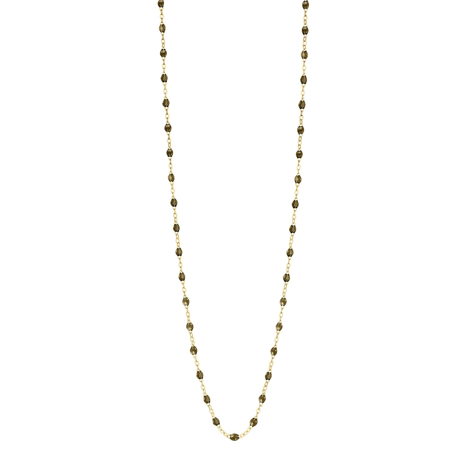 Gigi Clozeau - Sautoir kaki Classique Gigi, or jaune, 60 cm