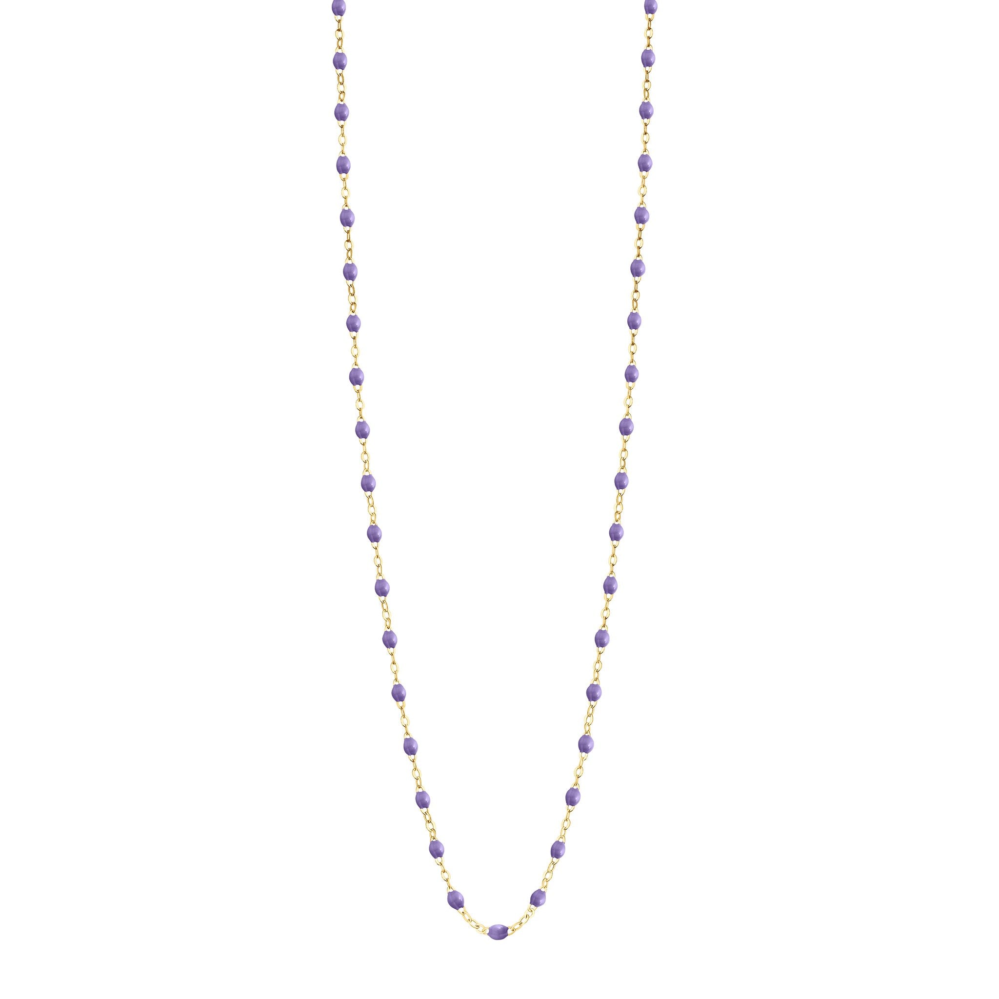 Gigi Clozeau - Sautoir mauve Classique Gigi, or jaune, 60 cm