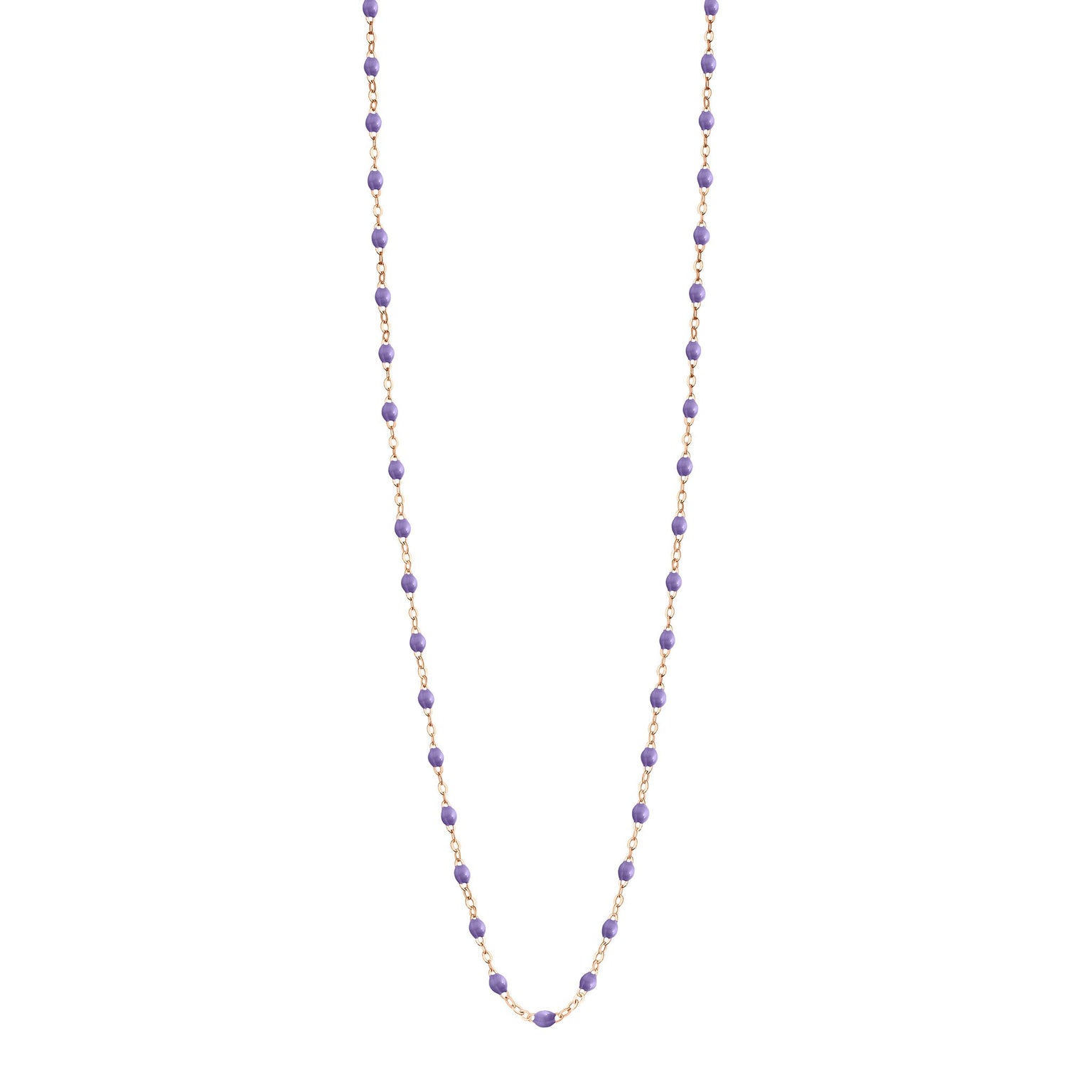 Gigi Clozeau - Sautoir mauve Classique Gigi, or rose, 60 cm