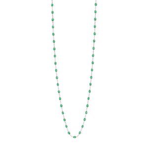 Gigi Clozeau - Sautoir menthe Classique Gigi, or blanc, 60 cm