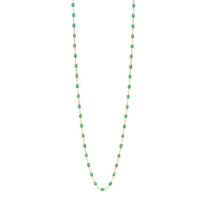 Gigi Clozeau - Sautoir menthe Classique Gigi, or jaune, 60 cm