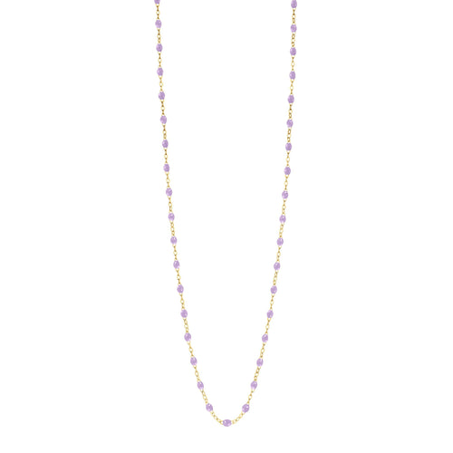 Gigi Clozeau - Sautoir parme Classique Gigi, or jaune, 86 cm