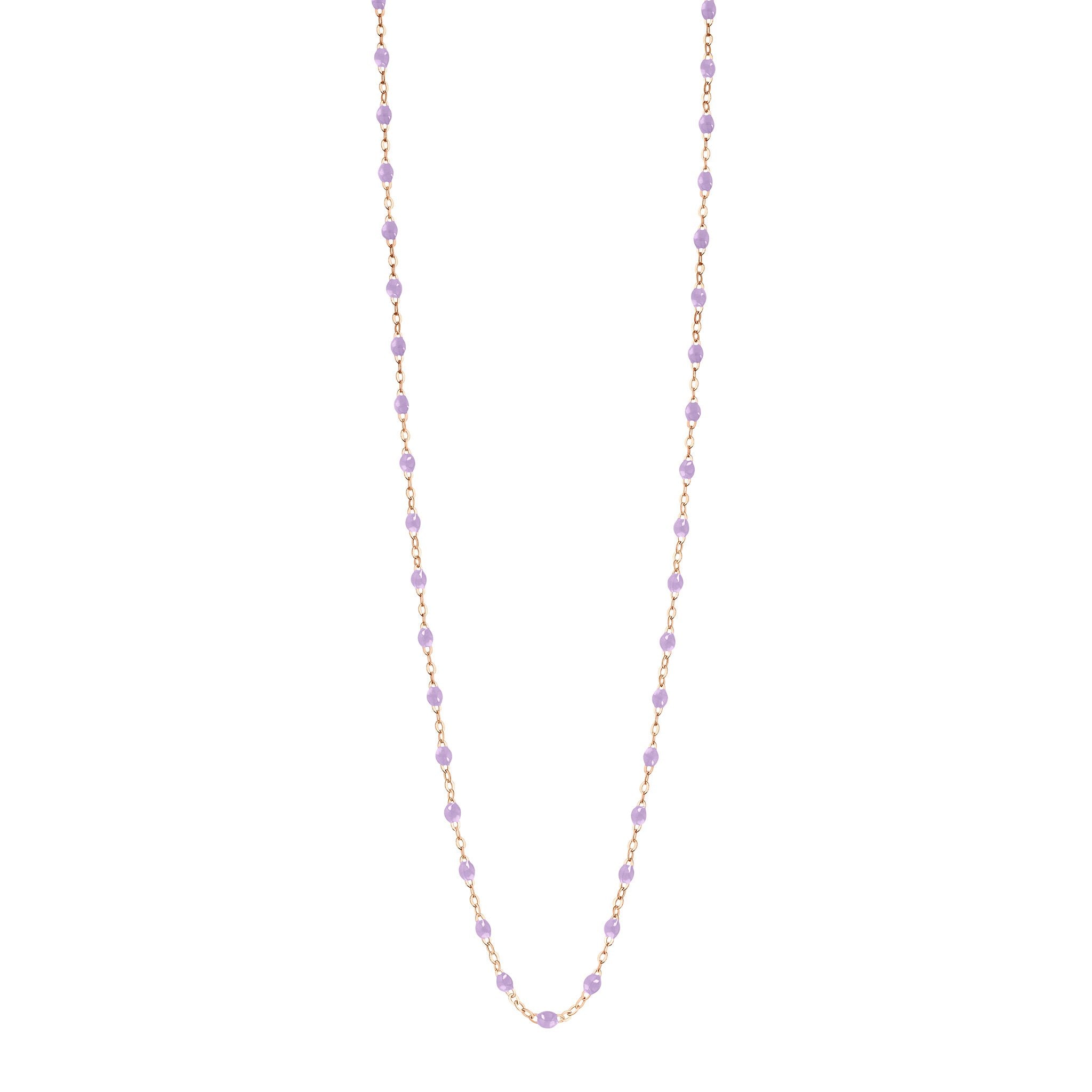 Gigi Clozeau - Sautoir parme Classique Gigi, or rose, 60 cm