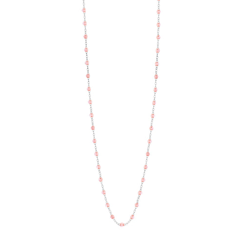 Gigi Clozeau - Sautoir rosée Classique Gigi, or blanc, 60 cm