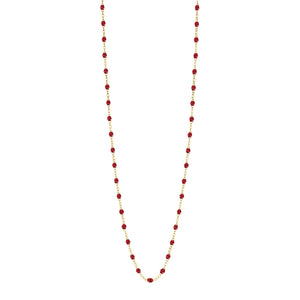 Gigi Clozeau - Sautoir rouge Classique Gigi, or jaune, 60 cm