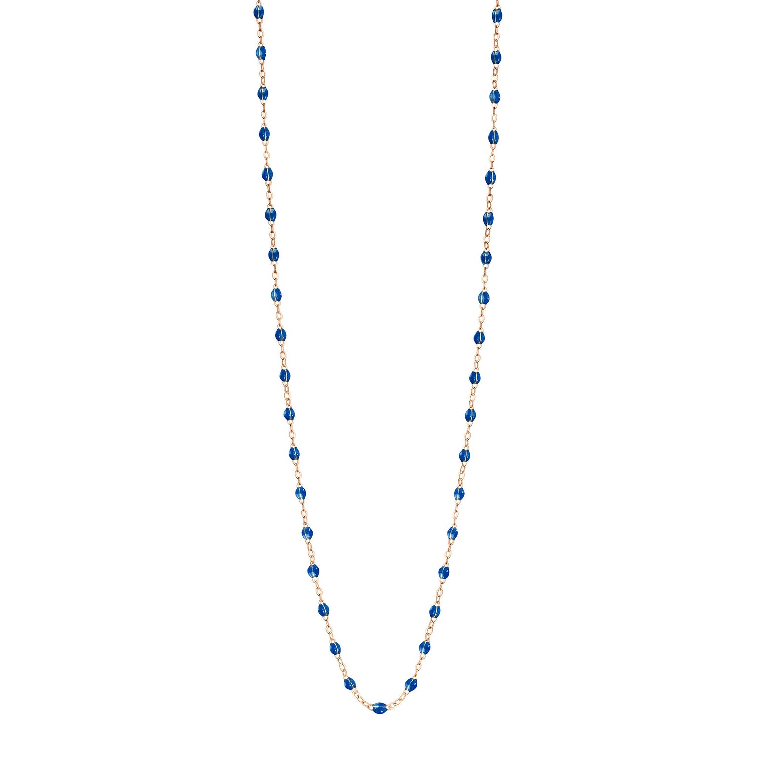 Gigi Clozeau - Sautoir saphir Classique Gigi, or rose, 60 cm